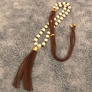 Premier Designs Pearl Sueded Necklace